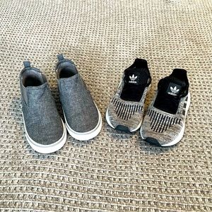 2 pairs of toddler size 9 shoes
